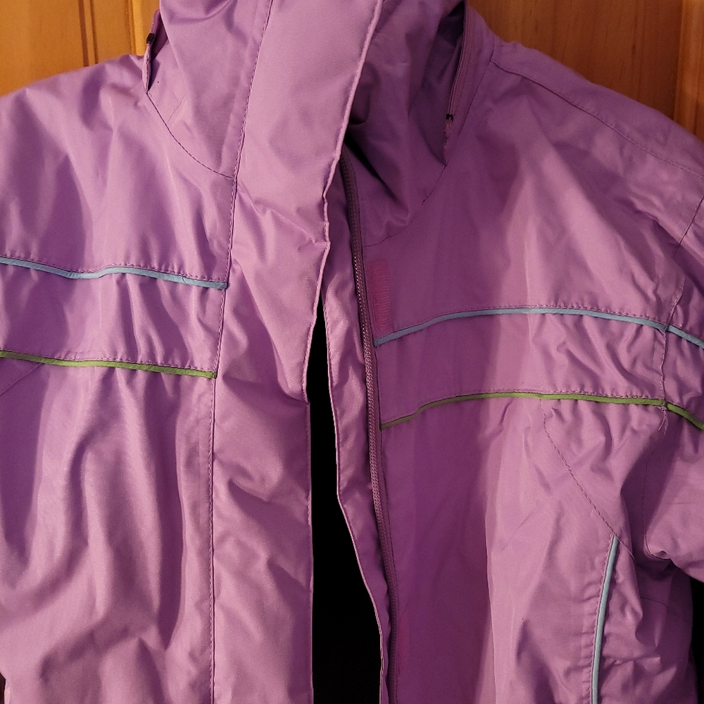 Crane Winter Jacket Coat Girls 11-12 Lilac Logo Warm - Picture 3 of 8
